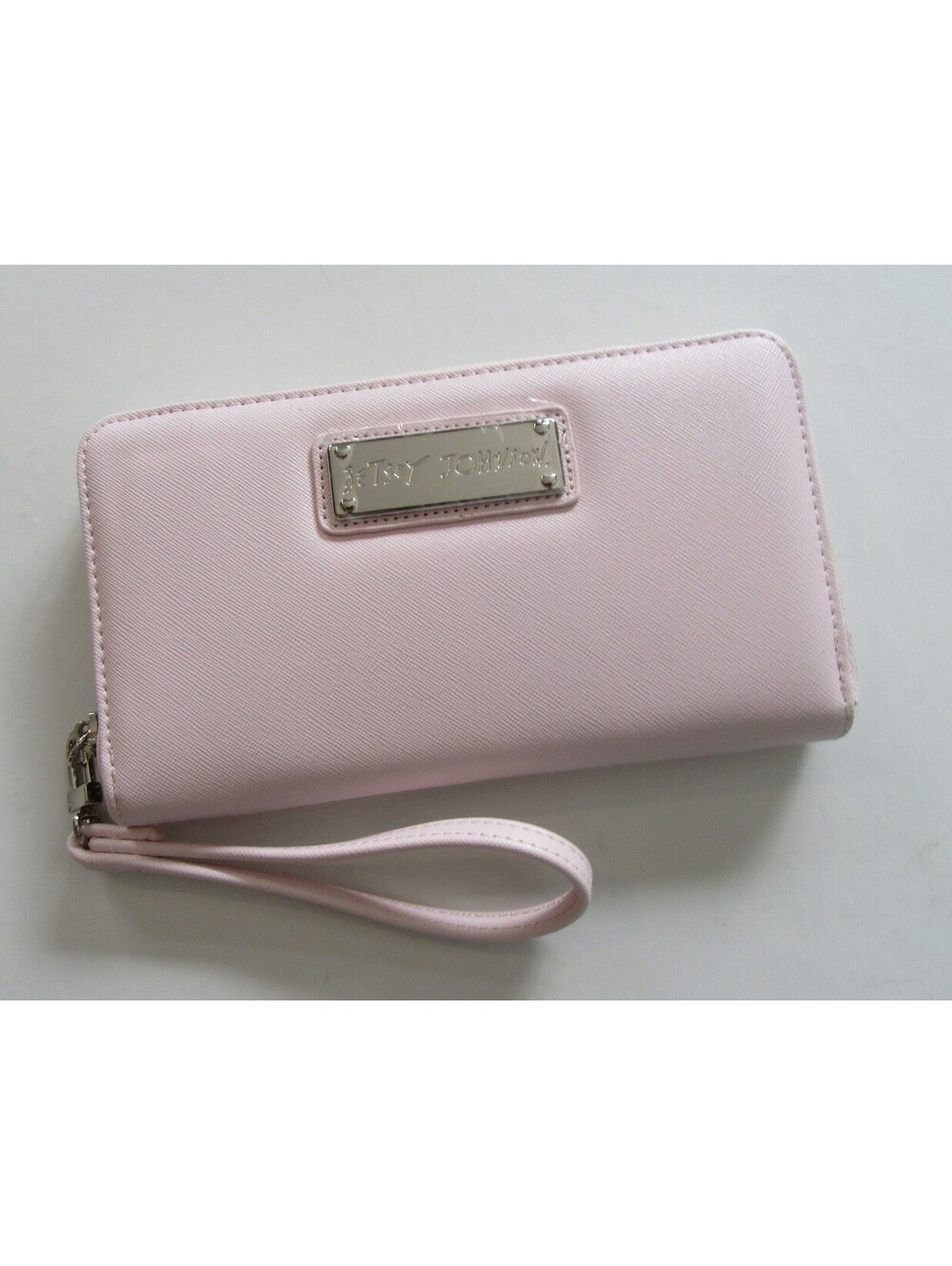 Betsey Johnson Zip Around Wristlet Wallet Pink